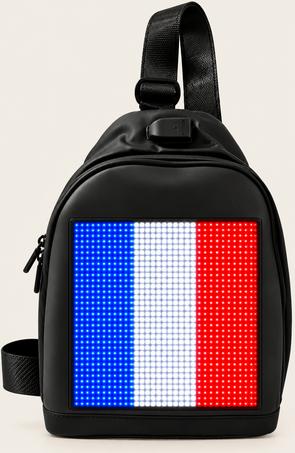 Sacoche LED Messenger, écran couleur allumé en bandoulière